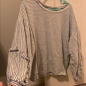 Striped flirty blouse